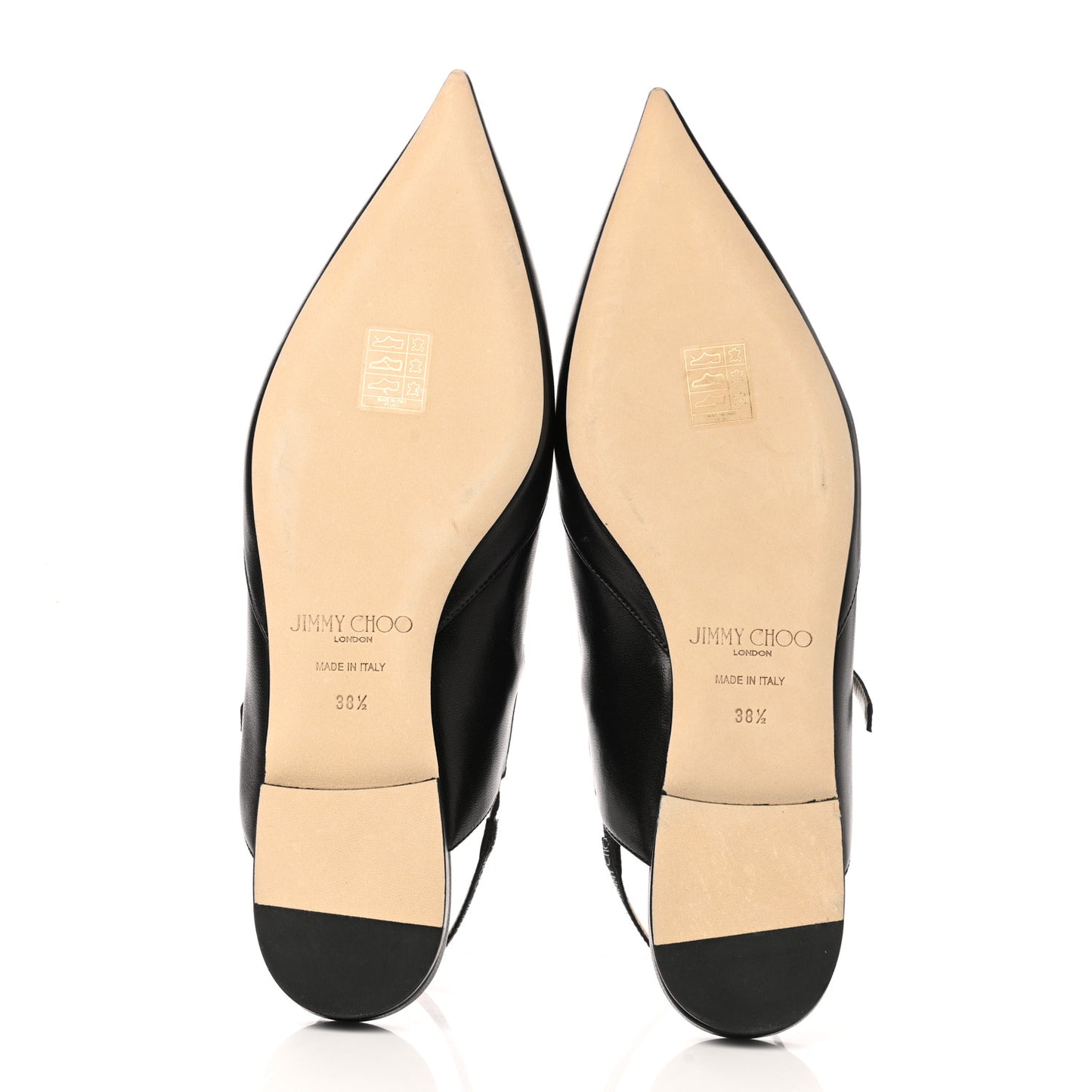 Goatskin Ree Slingback Flats 38.5 Black