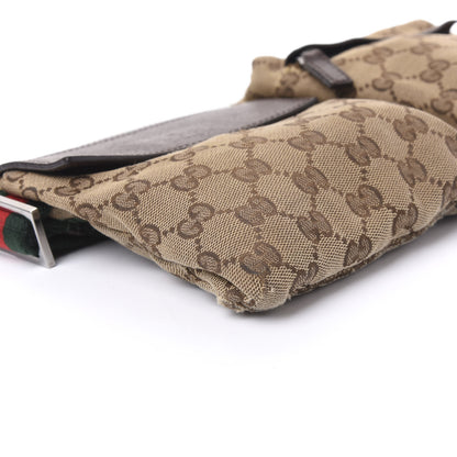Gucci GG Monogram Double Pocket Belt Bag Dark Brown 5 of 12