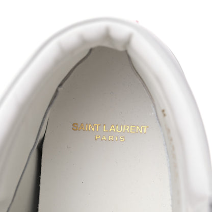 Saint Laurent Calfskin Court Classic SL/10H High Top Sneakers 43 White Red 13 of 25