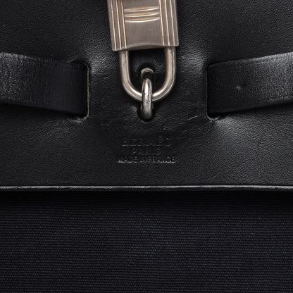 Hermes Toile Vache Calfskin Herbag 30 PM Backpack Black 10 of 10