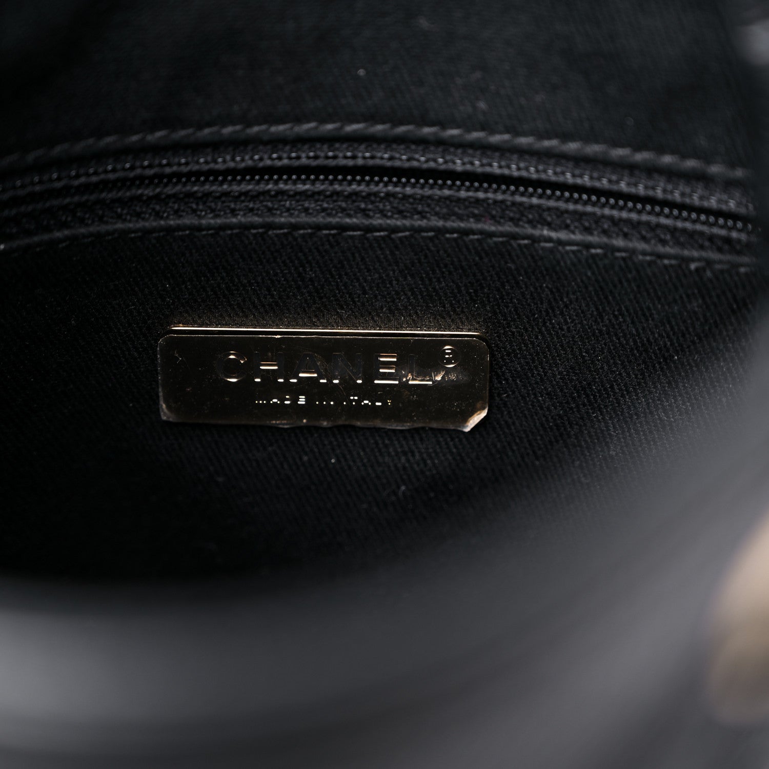 Chanel Grained Calfskin Stitched Small Drawstring Bag Black 6 of 10