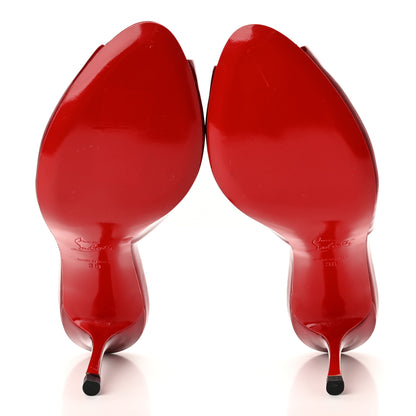 Christian Louboutin Metallic Patent Me Dolly 85 Pumps 38 Loubi 6 of 8