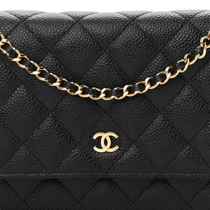 Chanel Caviar Quilted Wallet On Chain WOC Black 9 of 11