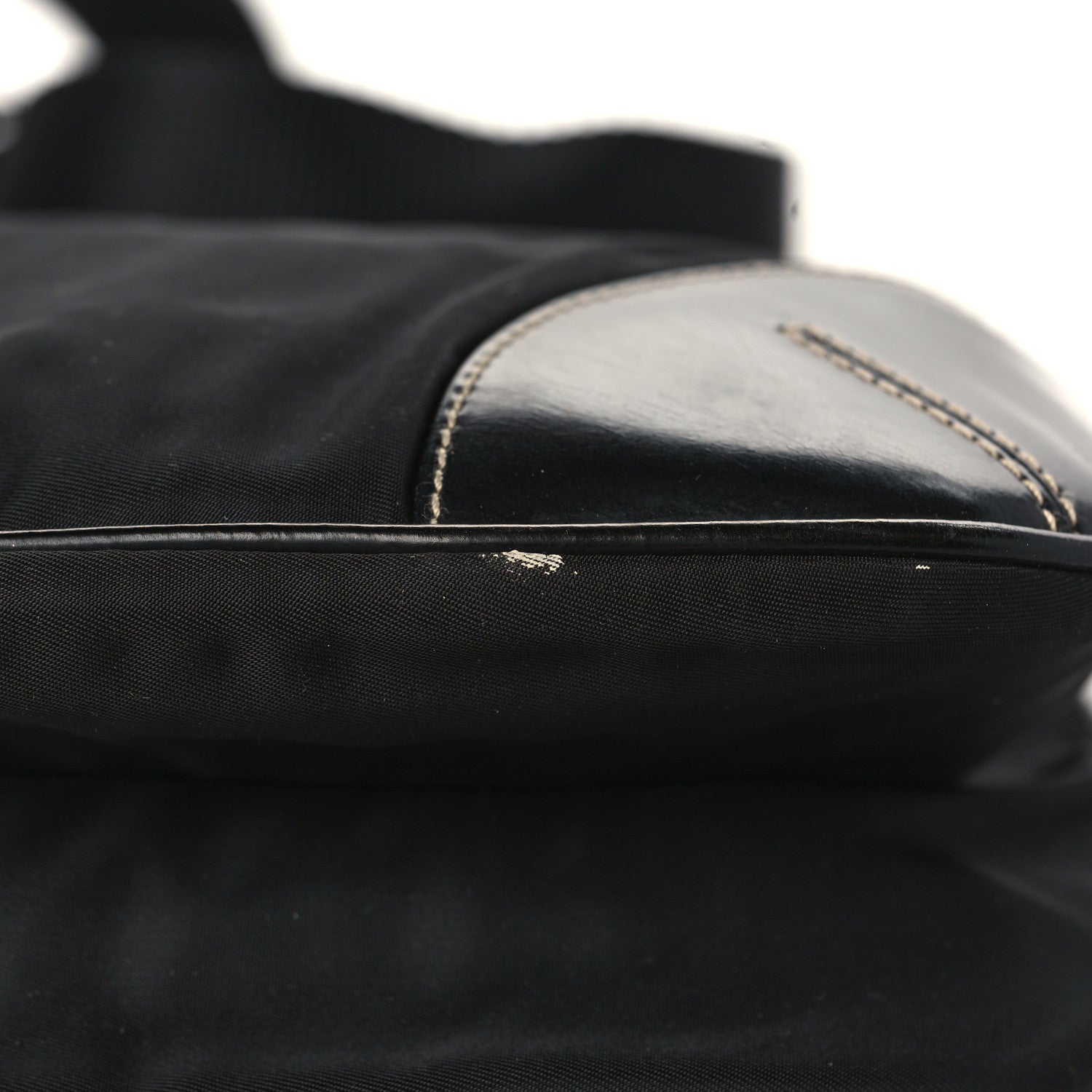 Prada Tessuto Nylon Calfskin Flat Messenger Bag Black 10 of 10
