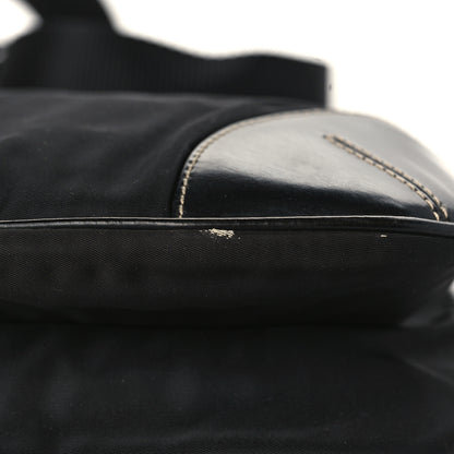 Prada Tessuto Nylon Calfskin Flat Messenger Bag Black 10 of 10