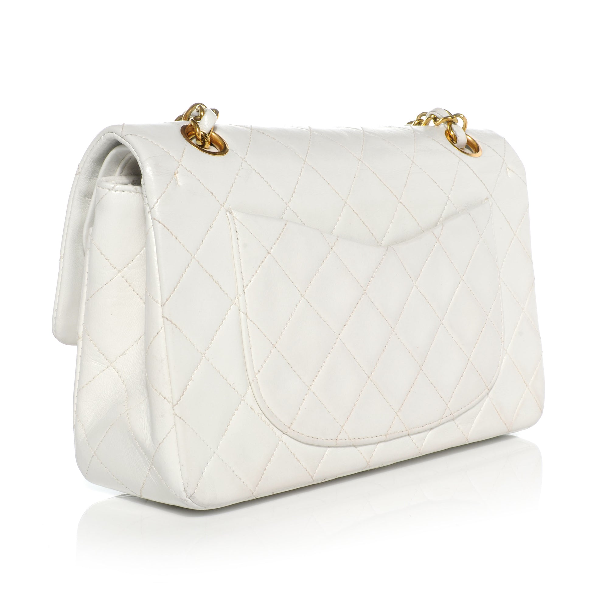 Chanel Lambskin Quilted Small Double Flap White 3 of 11