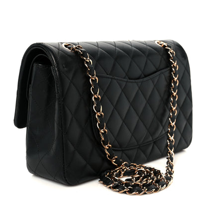 Chanel Lambskin Quilted Medium Double Flap Black 3 of 12