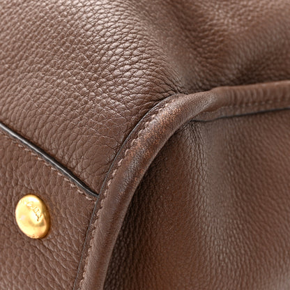 Prada Vitello Daino Shopping Satchel Bruciato 12 of 13