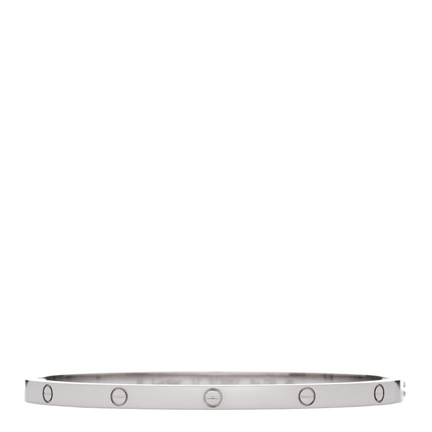 18K White Gold Small LOVE Bracelet 17