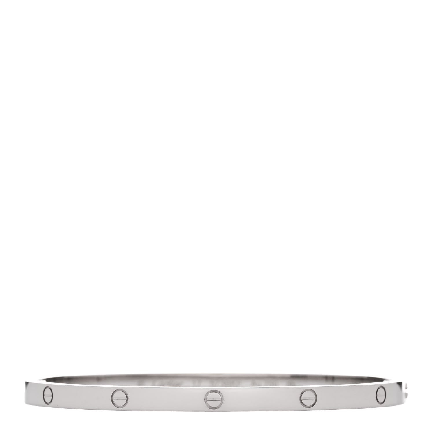 Cartier 18K White Gold Small LOVE Bracelet 17 1 of 8