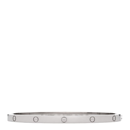 Cartier 18K White Gold Small LOVE Bracelet 17 1 of 8