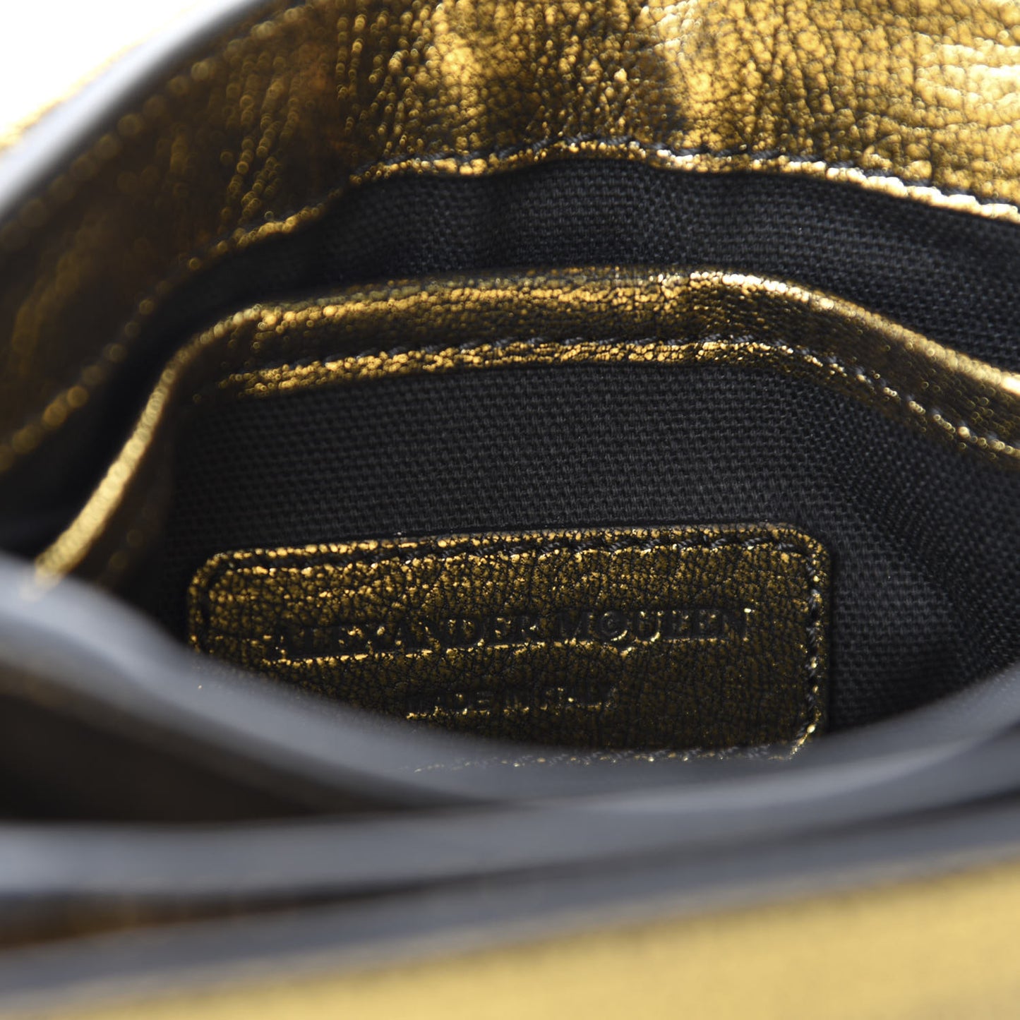 Metallic Small Twin Skull Chain Crossbody Antique Gold