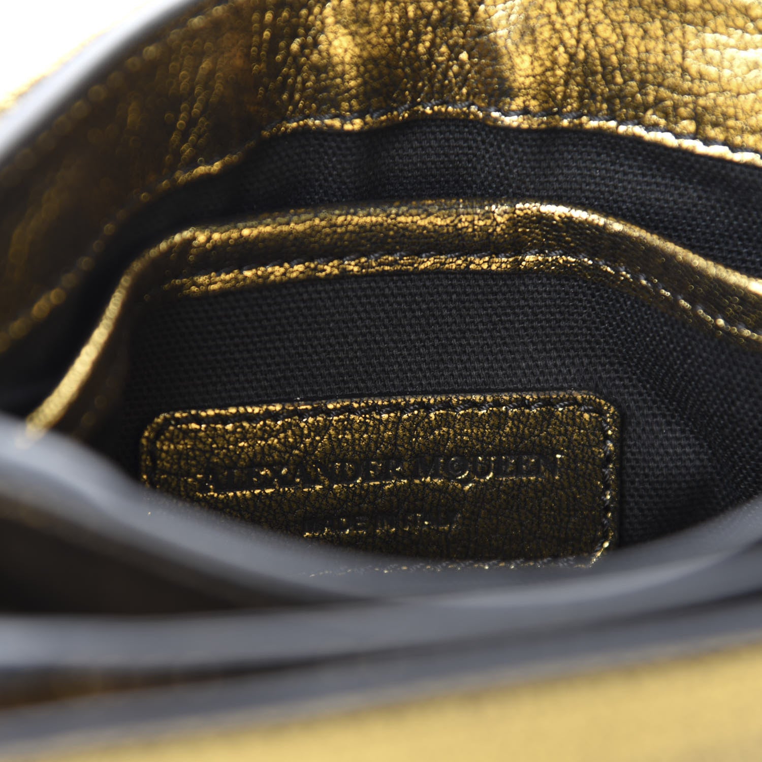 Alexander McQueen Metallic Small Twin Skull Chain Crossbody Antique Gold 9 of 10