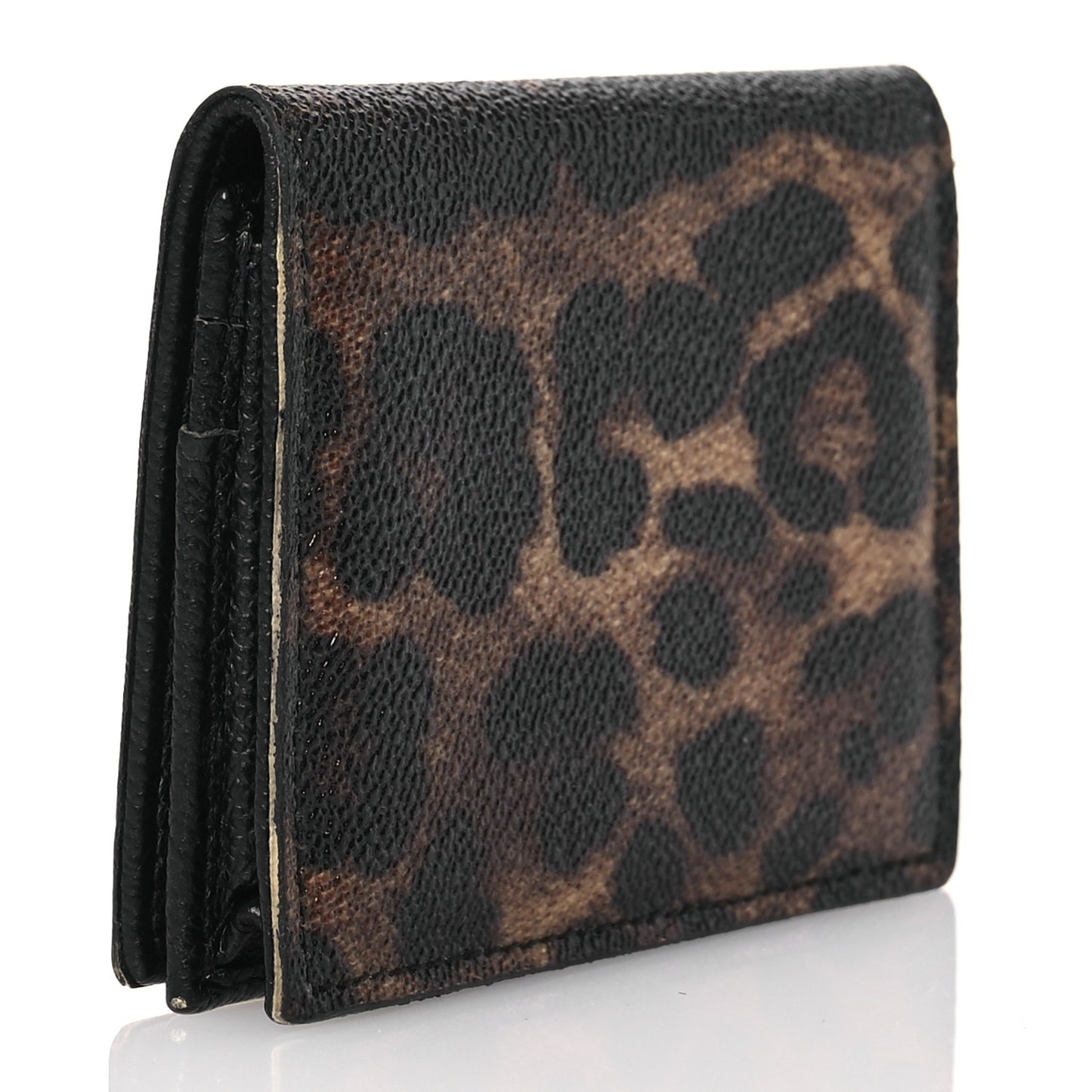 Dauphine Leopard Print Flap Card Holder