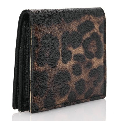 Dolce & Gabbana Dauphine Leopard Print Flap Card Holder 3 of 13