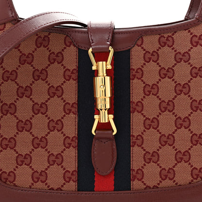 Gucci Monogram Azalea Calfskin Web Small Jackie 1961 Hobo Sahara Rubino Chardonnay 8 of 10