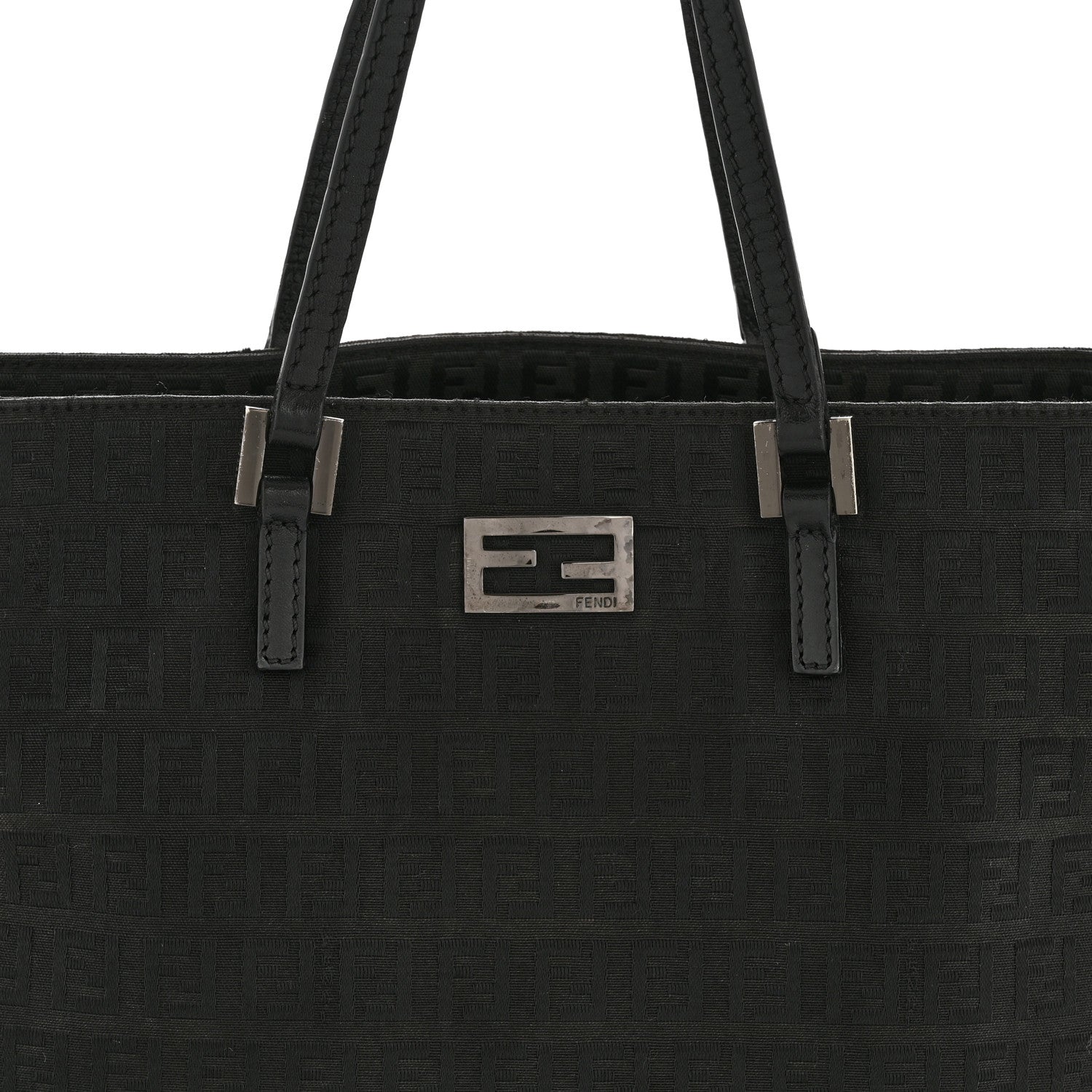 Fendi Zucchino Vitello Tote Black 1878620 – FASHIONPHILE