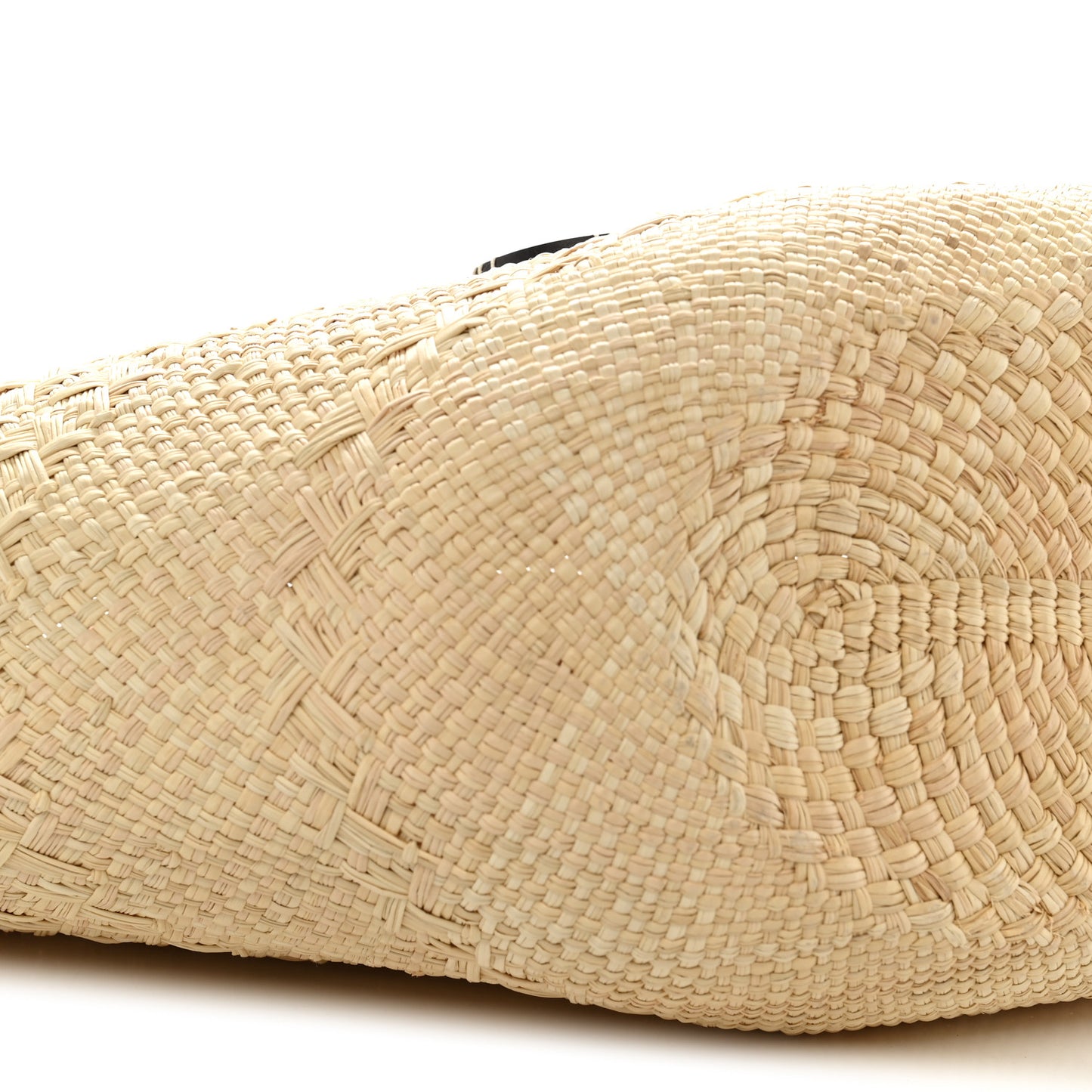 Calfskin Raffia Paulas Ibiza Large Anagram Basket Tote Bag Natural Tan