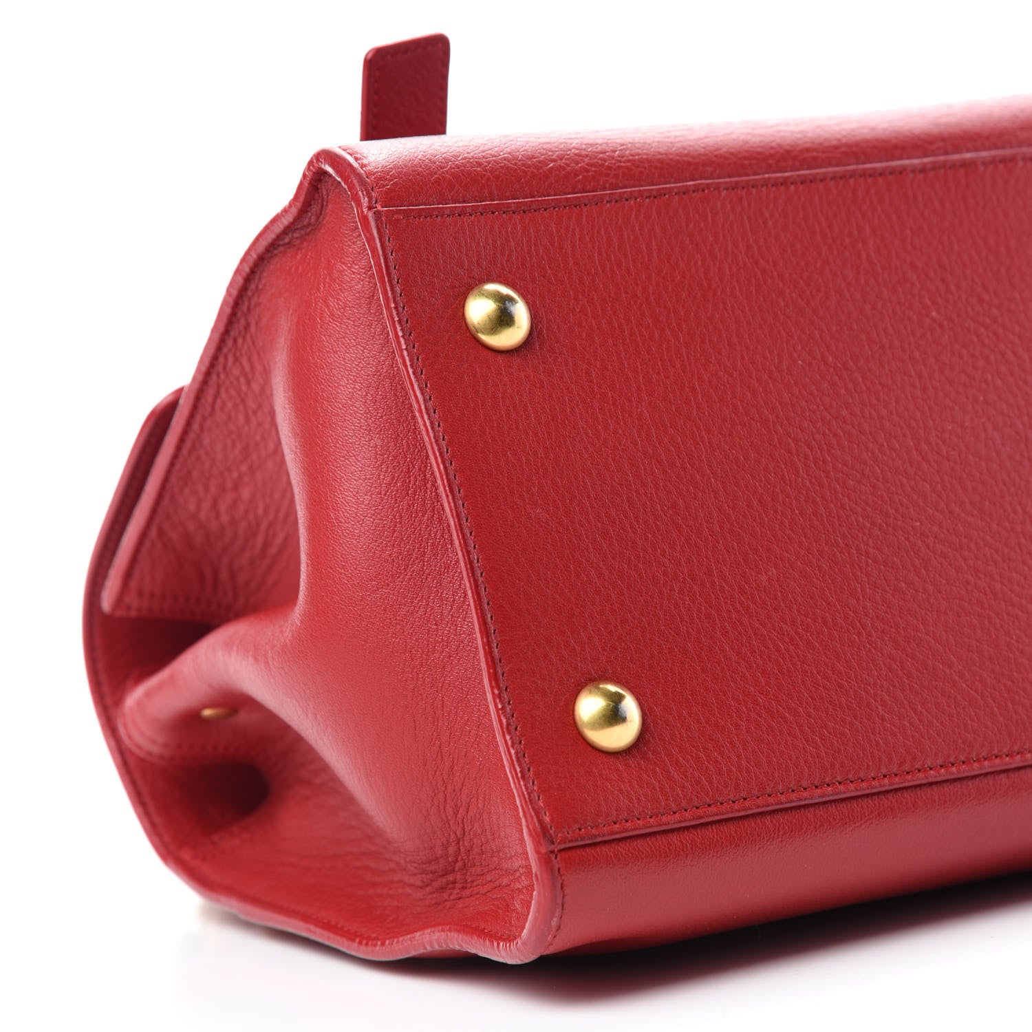 Saint Laurent Calfskin Canvas Small Muse Two Red 6 of 11