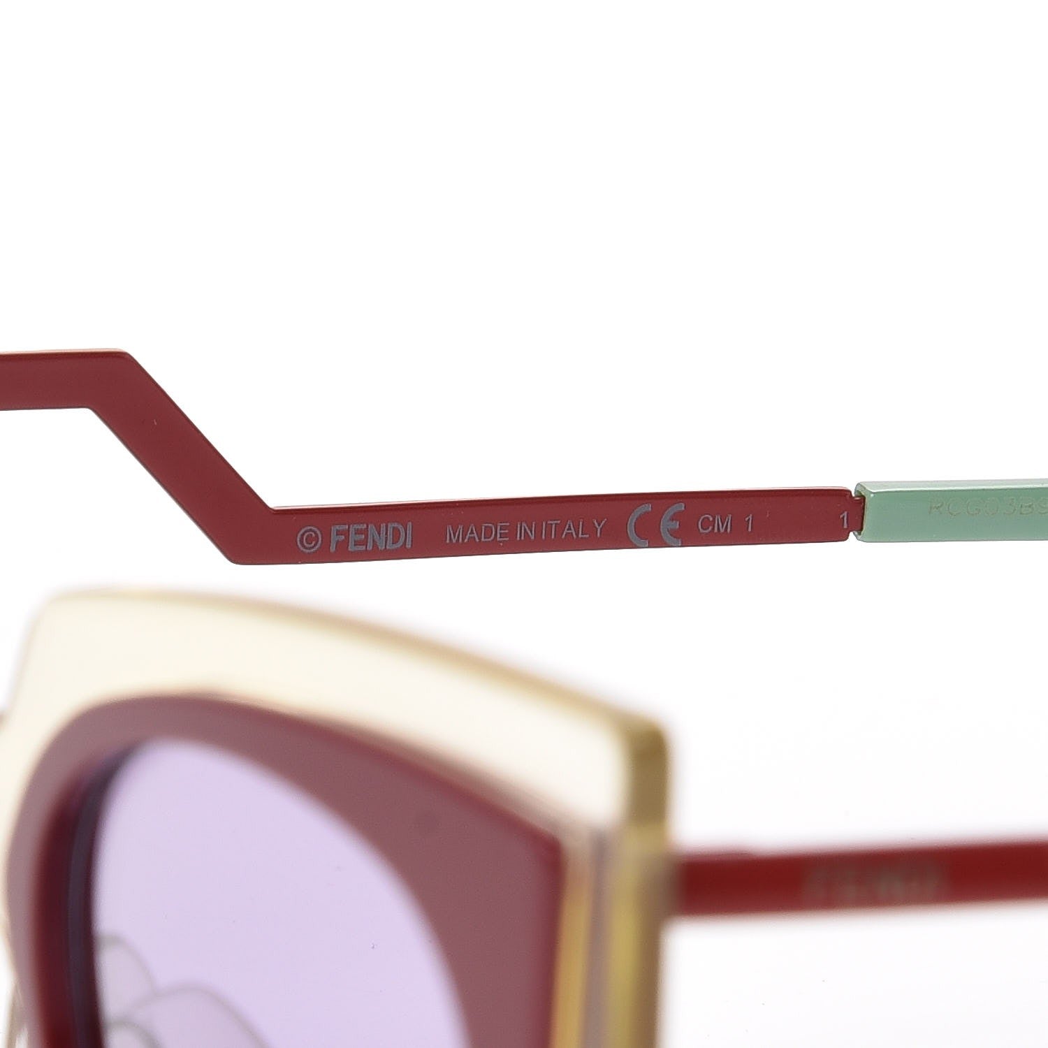 Fendi Cat Eye Orchidea Sunglasses FF 0117/S Red Green 5 of 6