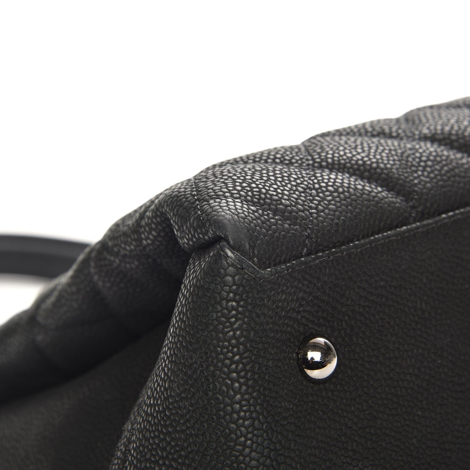 Chanel Iridescent Caviar Quilted Lady Pearly Tote Black 9 of 12