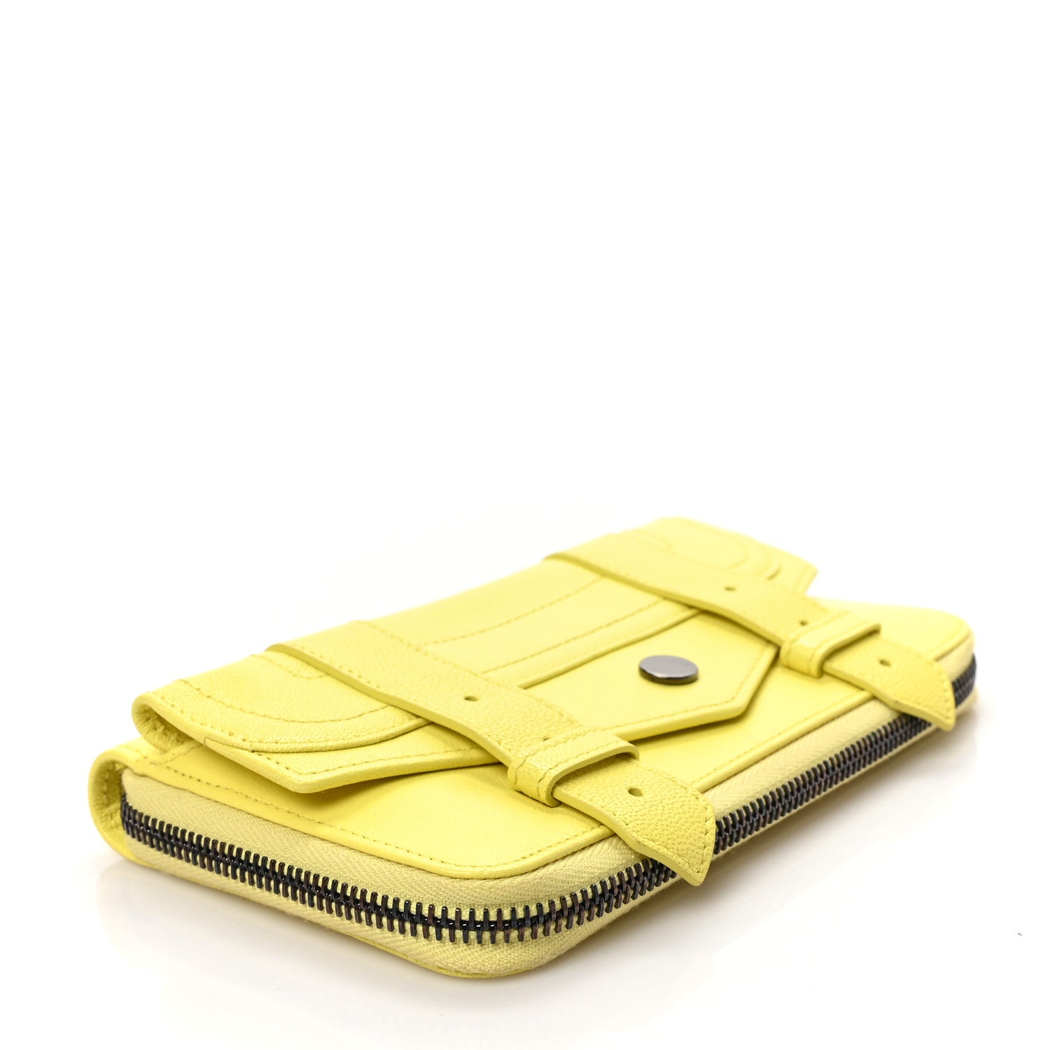 Proenza Schouler Lambskin PS1 Large Zip Around Wallet Yellow 4 of 6