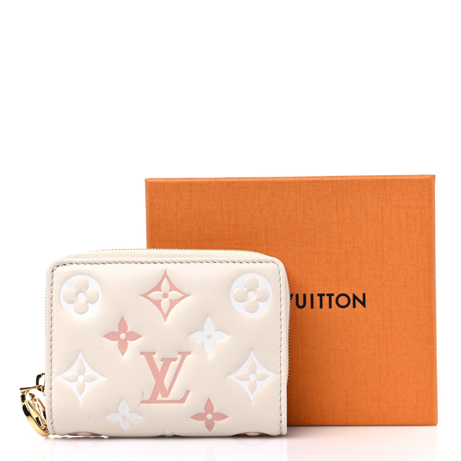 Louis Vuitton Lambskin Embossed Monogram Lou Wallet Natural Creme 9 of 9
