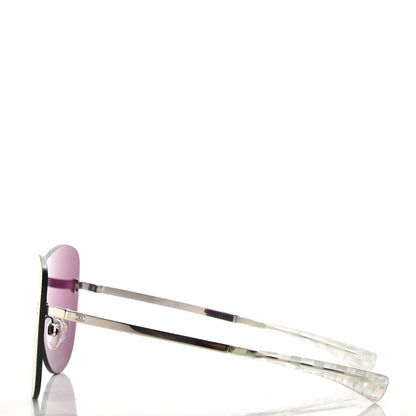 Chanel Shield Runway Sunglasses 4215 Silver Red 3 of 8