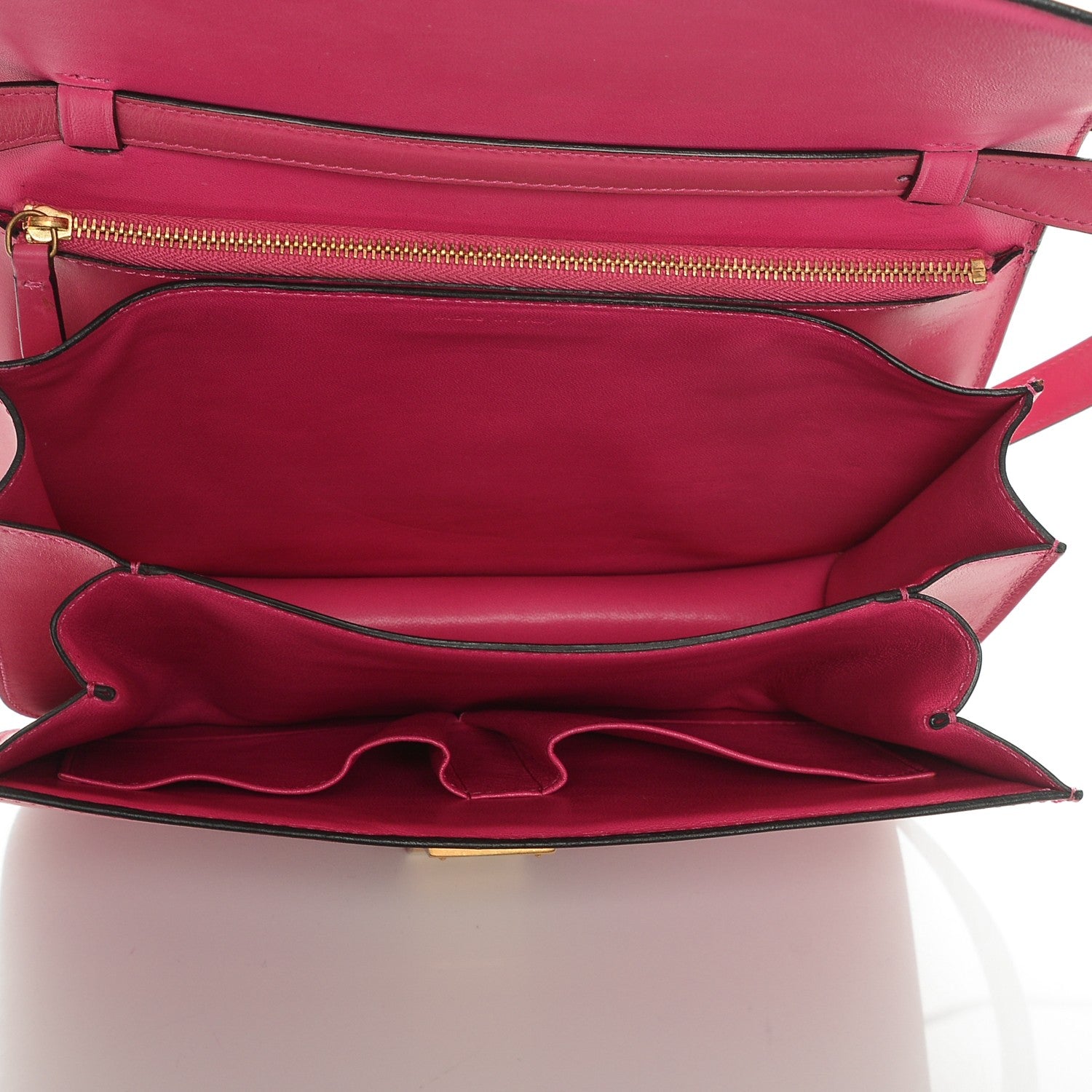 Celine Smooth Calfskin Medium Classic Box Flap Bag Hibiscus 5 of 7