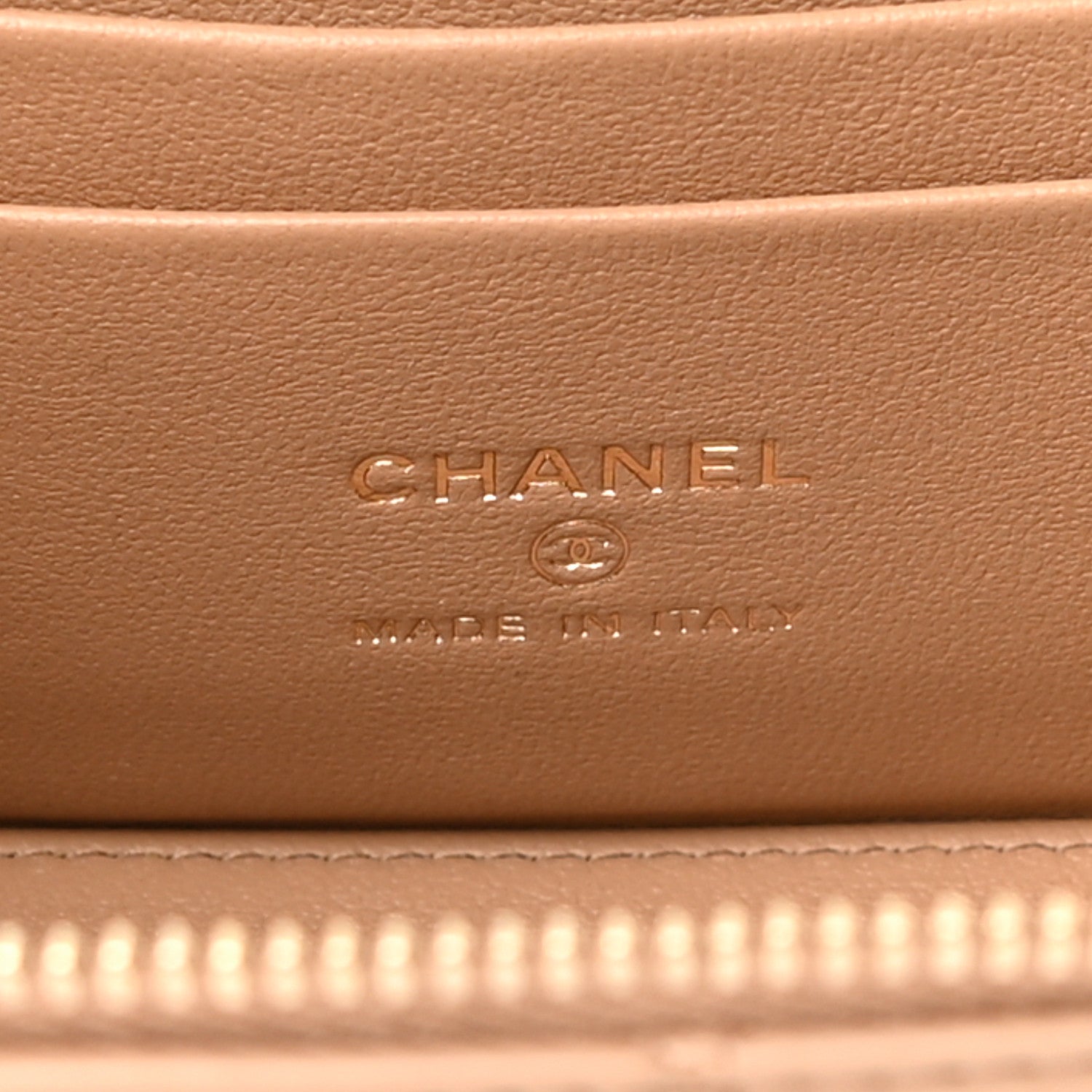 Chanel Lambskin Quilted Pearl Crush Small Vanity Case With Chain Beige 6 of 11