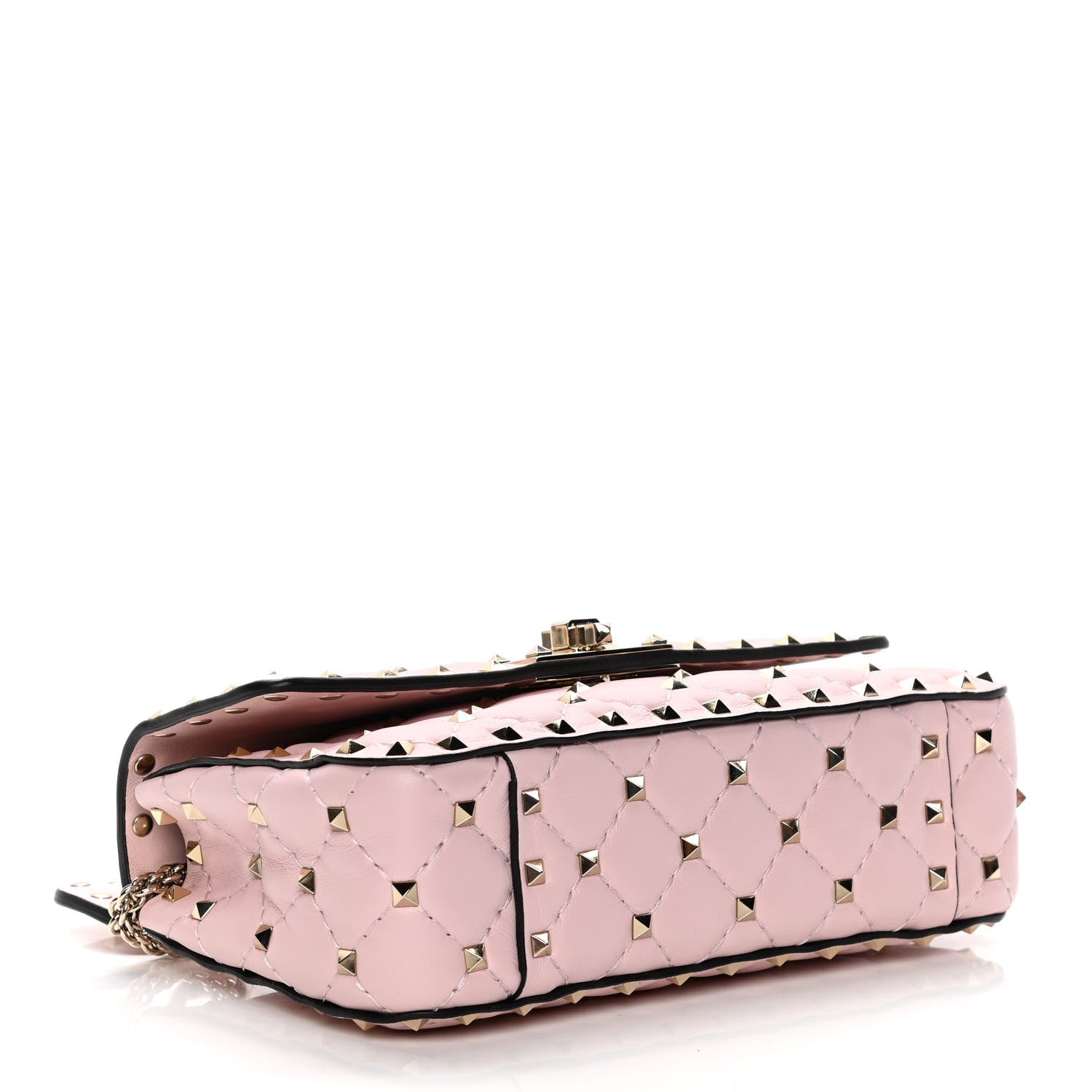 Valentino Garavani Nappa Small Rockstud Spike Shoulder Bag Water Rose 4 of 9