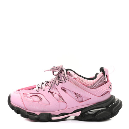 Balenciaga Rubber Fabric Bi-Color Womens Track Sneakers 37 Pink Black 1 of 8