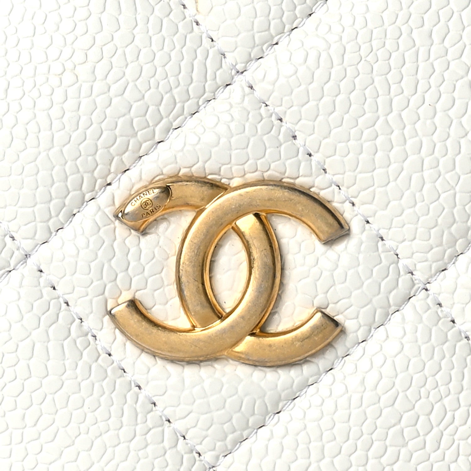 Chanel Caviar Quilted Coin Purse Belt Bag White 8 of 10