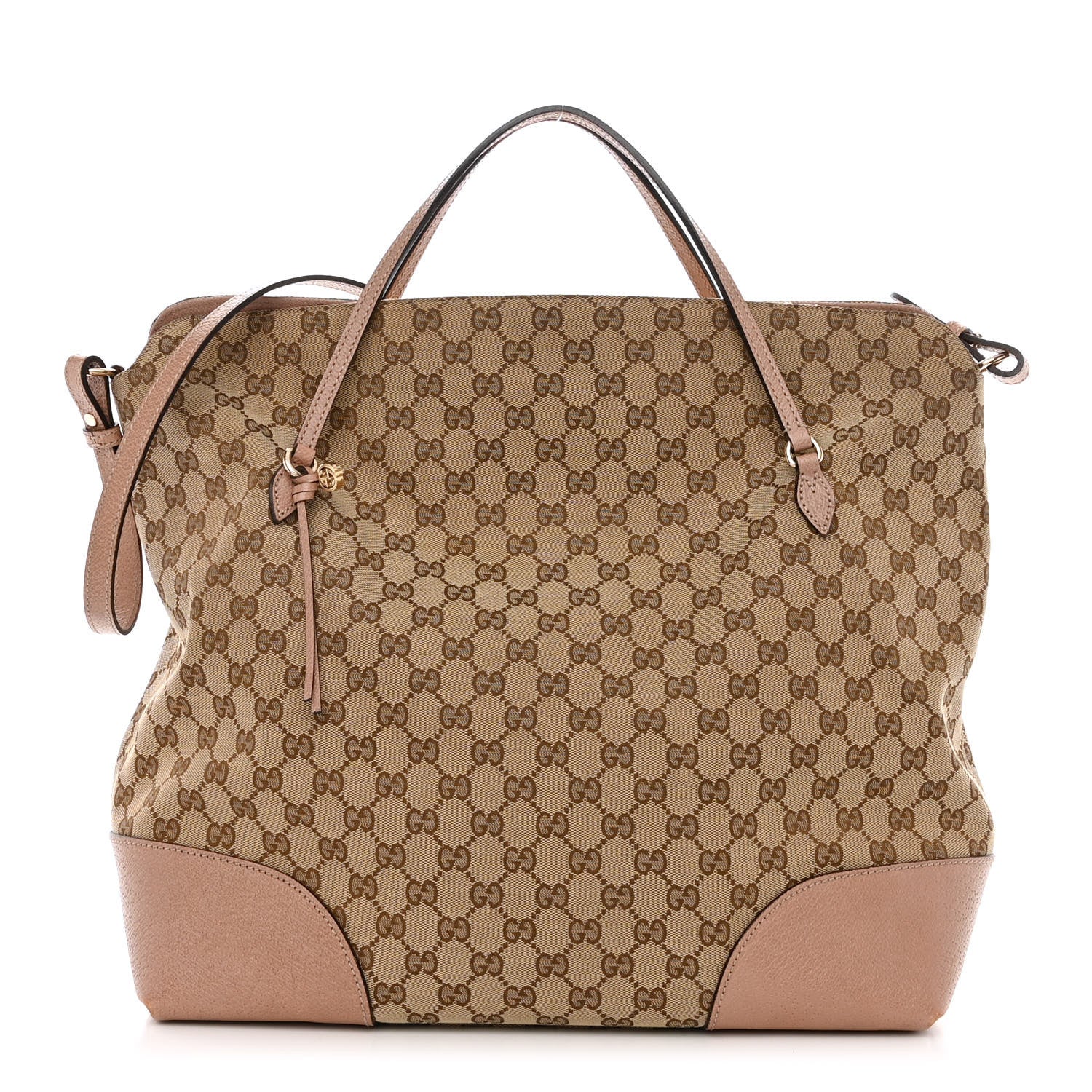 Gucci Monogram Large Bree Foldover Tote Beige Soft Pink 1 of 12
