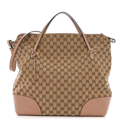 Gucci Monogram Large Bree Foldover Tote Beige Soft Pink 1 of 12