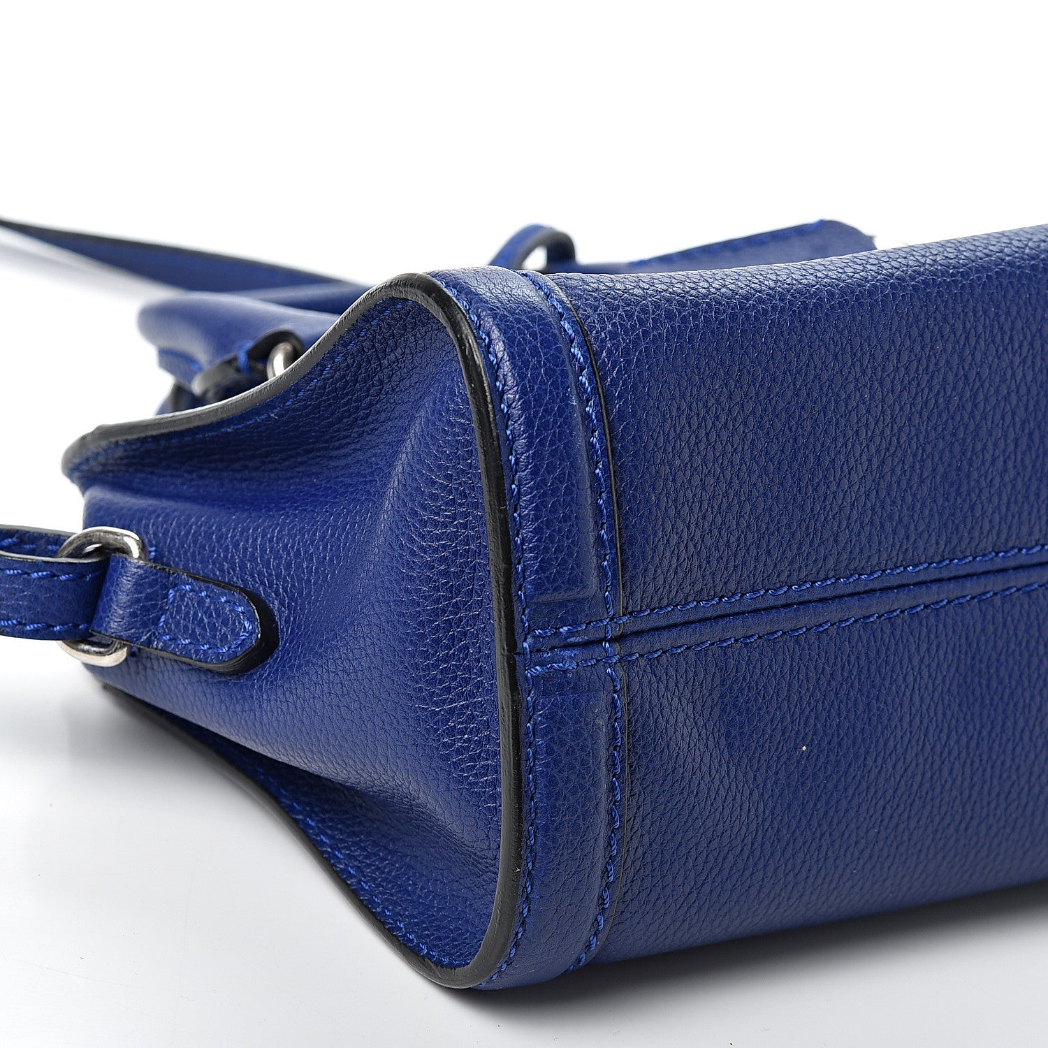 Alexander McQueen Pebbled Calfskin Mini Padlock Tote Ultramarine 8 of 9