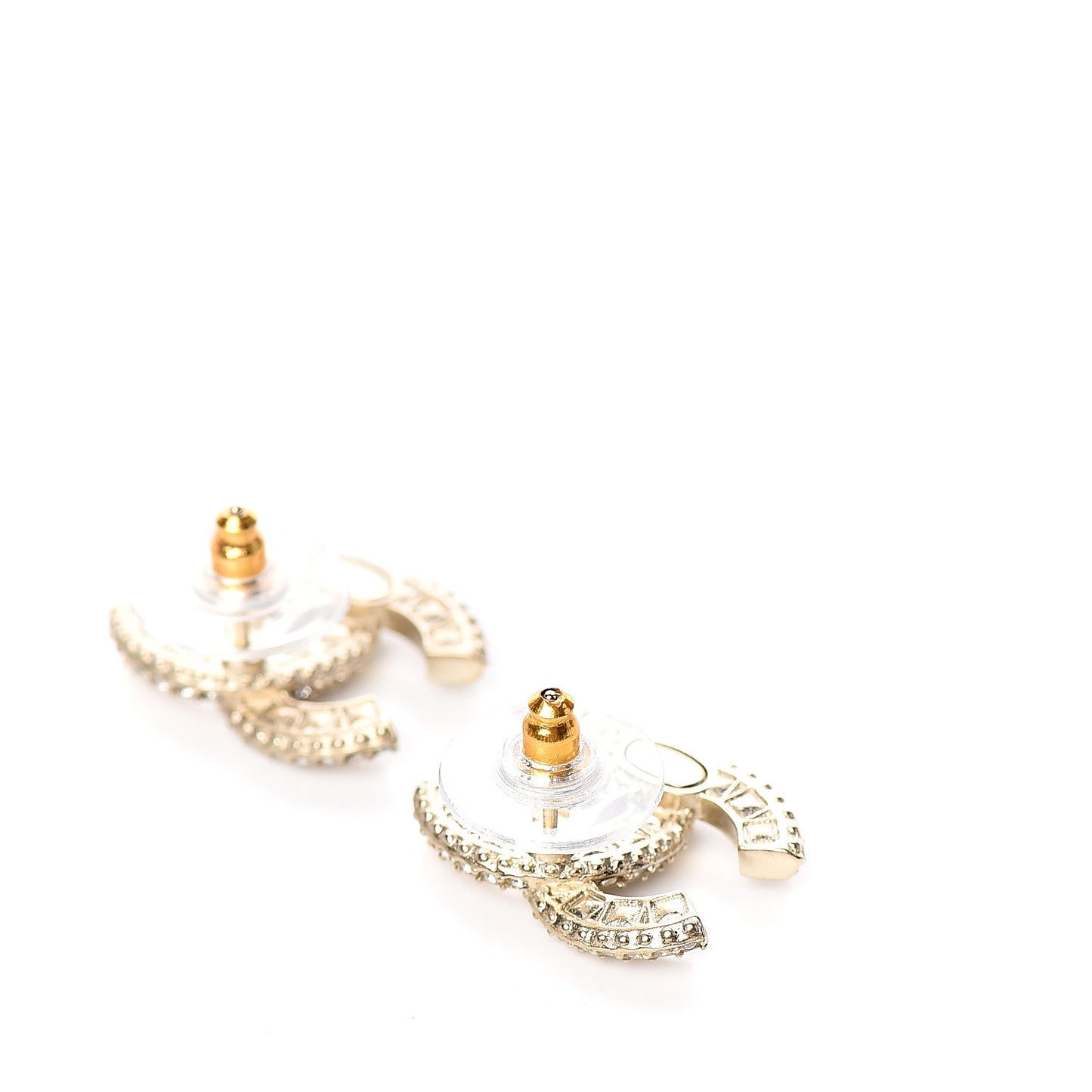 Crystal CC Earrings Gold