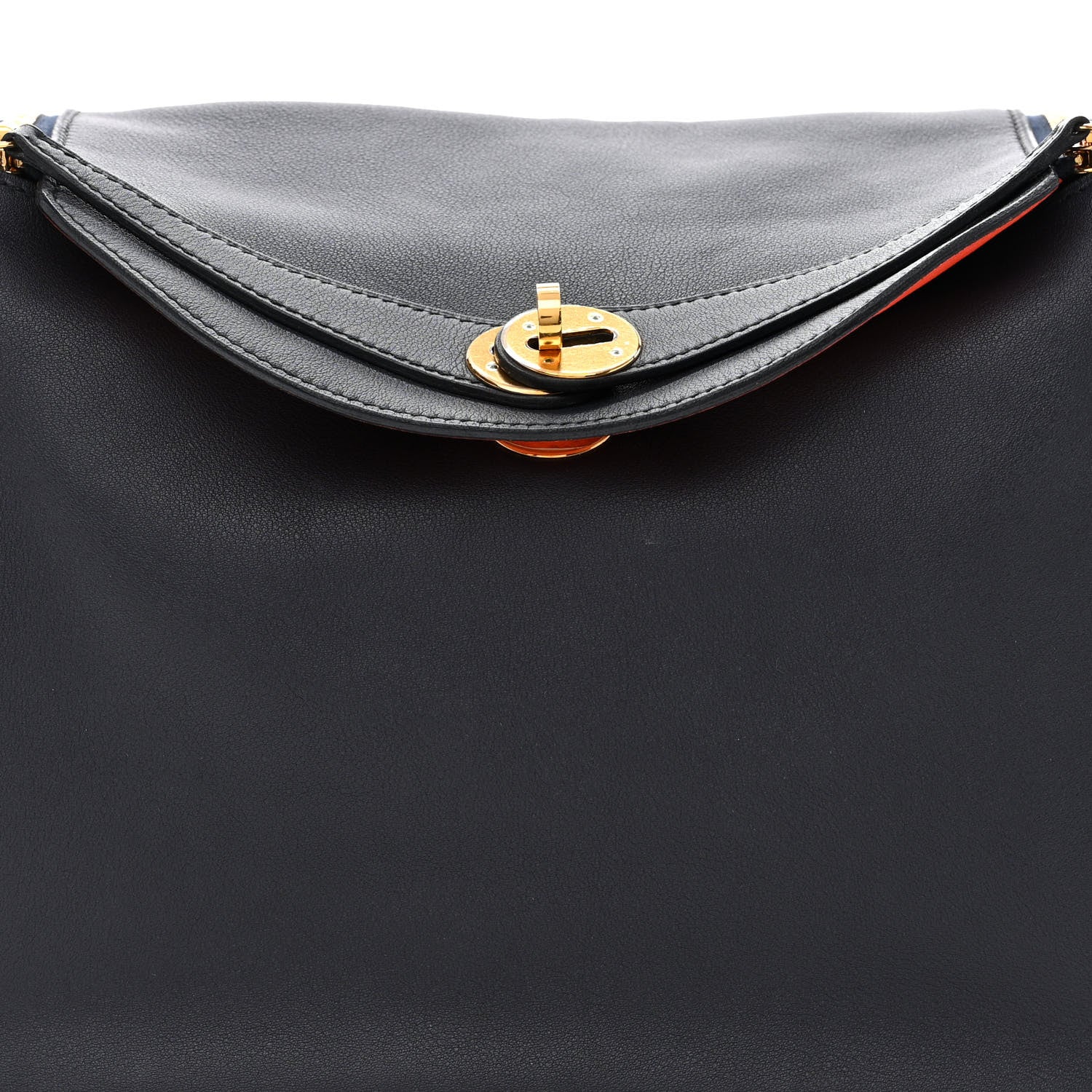 Hermes Swift Verso Lindy 30 Bleu Indigo Orange Poppy 8 of 10