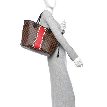 Louis Vuitton Damier Ebene Karakoram Neverfull MM 2 of 11