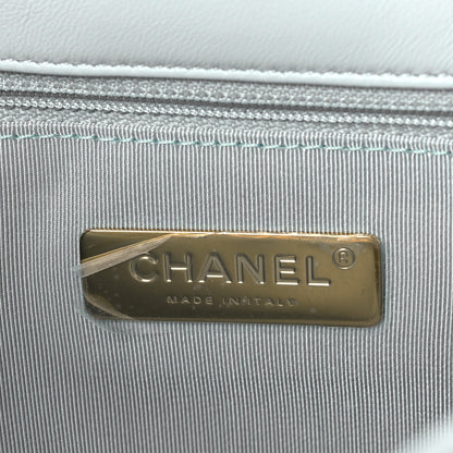 Chanel Lambskin Quilted Medium Chanel 19 Flap Light Blue 6 of 8
