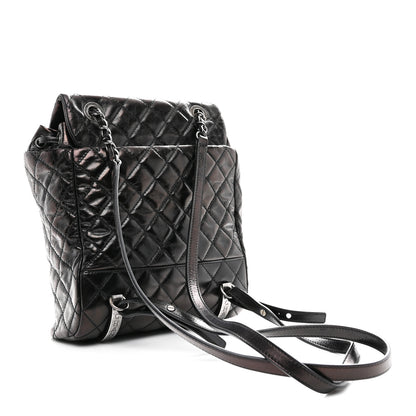 Chanel Glazed Calfskin Quilted Small Salzburg Mountain Backpack Black 3 of 10