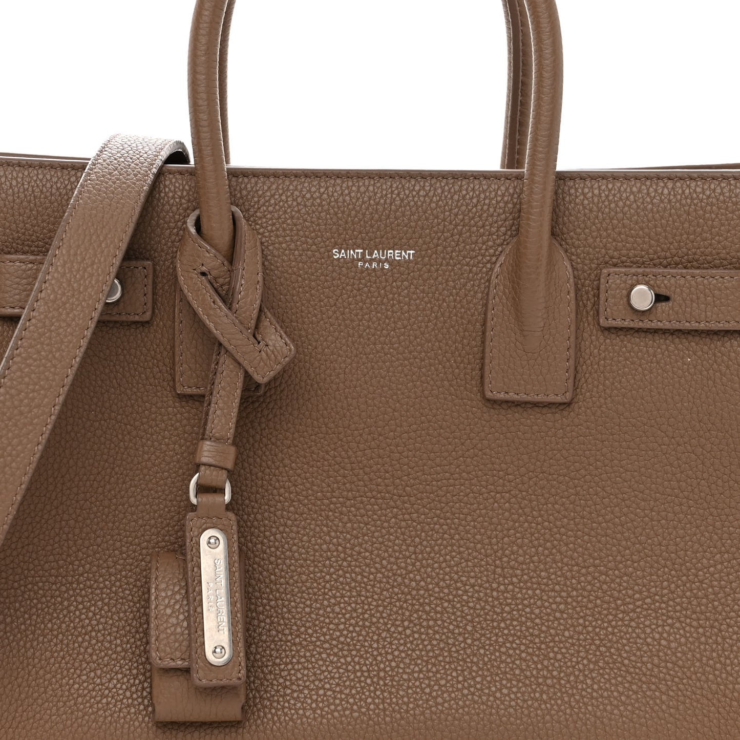 Grained Calfskin Baby Sac De Jour Souple Taupe