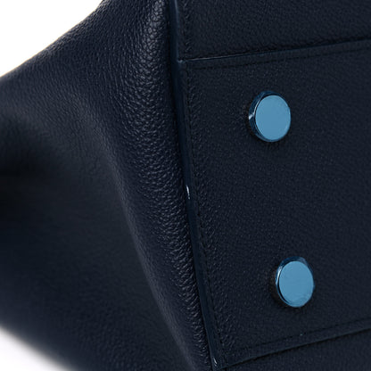 Saint Laurent Calfskin Medium Rive Gauche Cabas Navy Blue 16 of 17