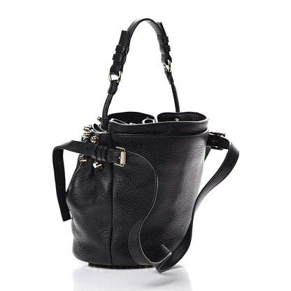 Alexander Wang Pebbled Lambskin Diego Bucket Black Gold Hardware 2 of 11