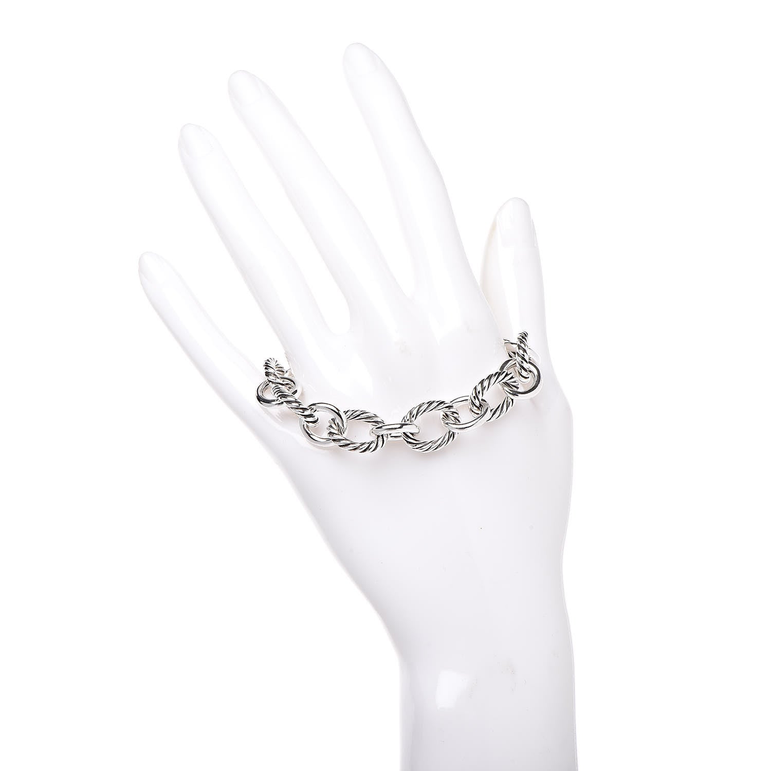 David Yurman Sterling Silver 12mm Large Oval Link Bracelet 2 of 5
