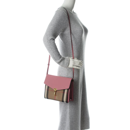 Burberry Derby Calfskin House Check Small Macken Crossbody Bag Mauve Pink 2 of 8
