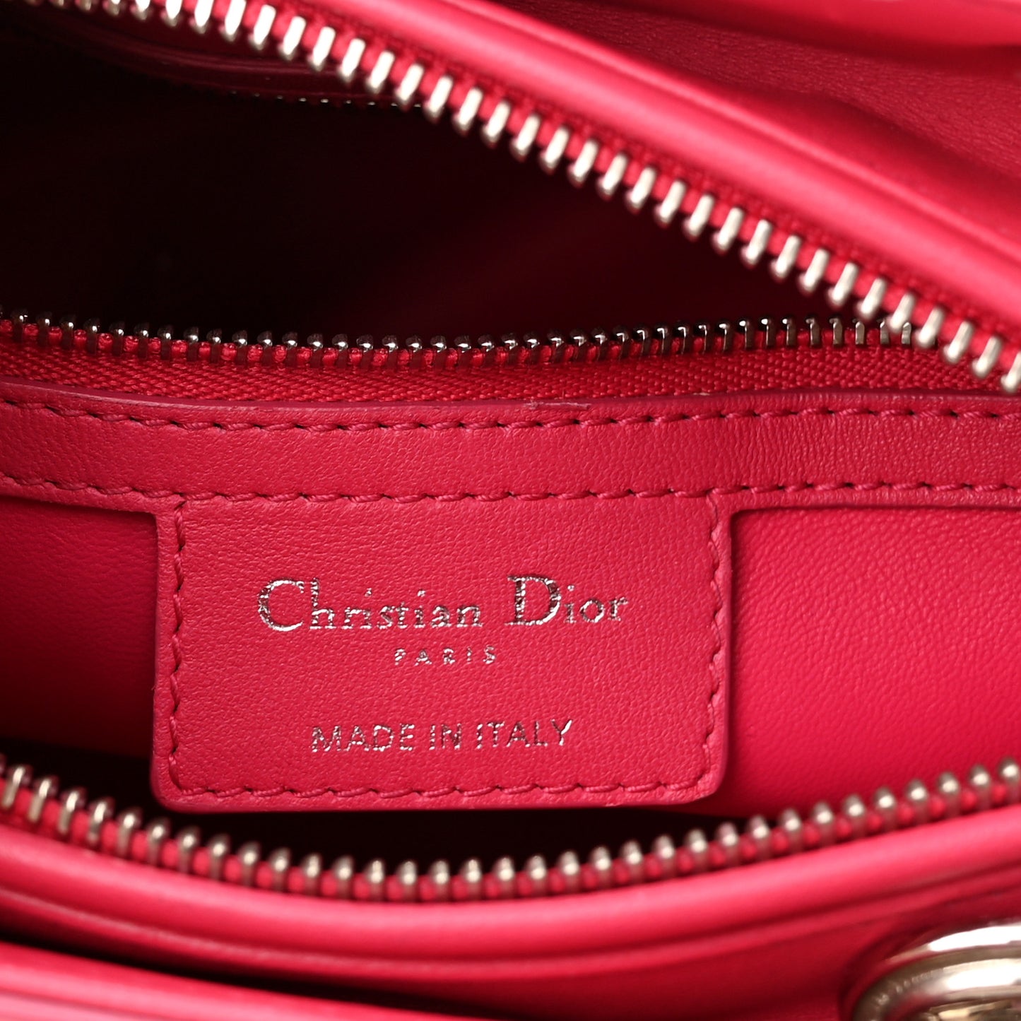 Raffia Tweed Medium Lady Dior Pink Beige