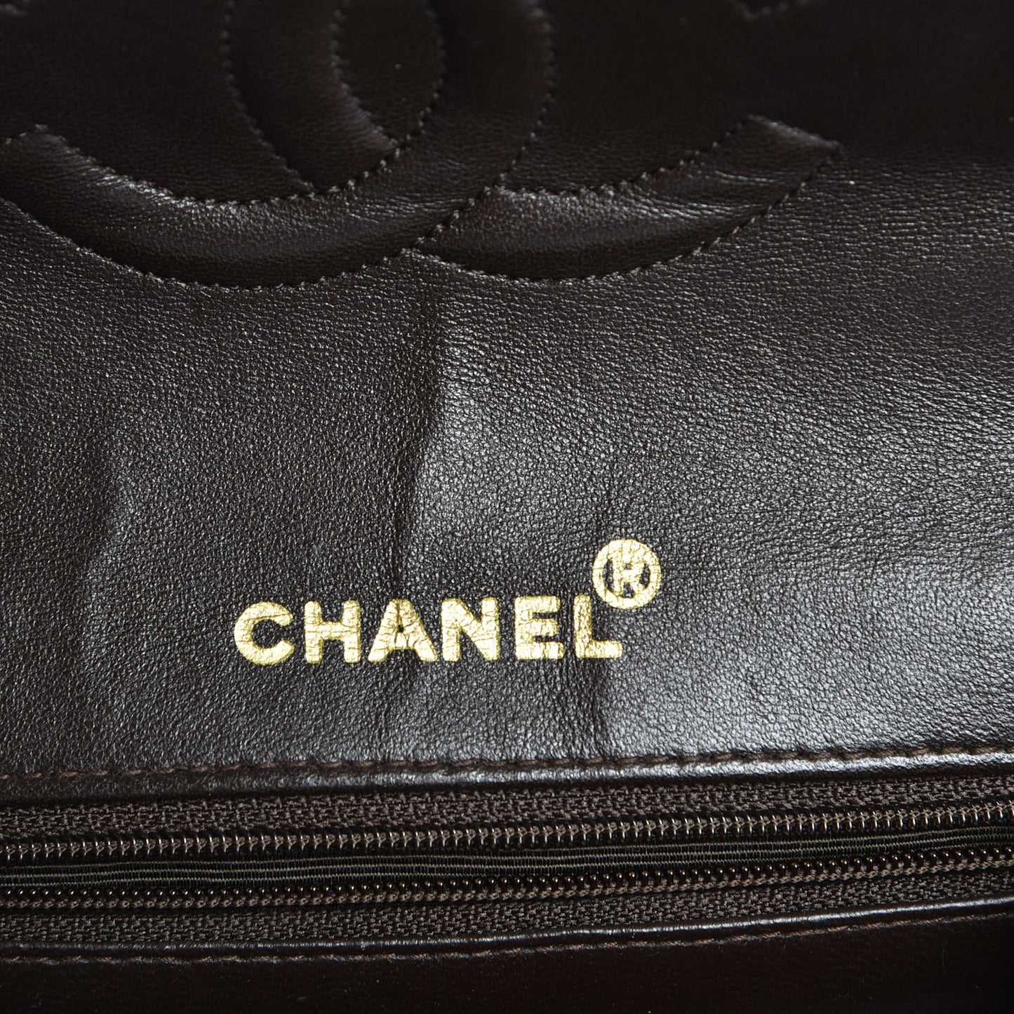 Lambskin Chevron Small Flap Brown