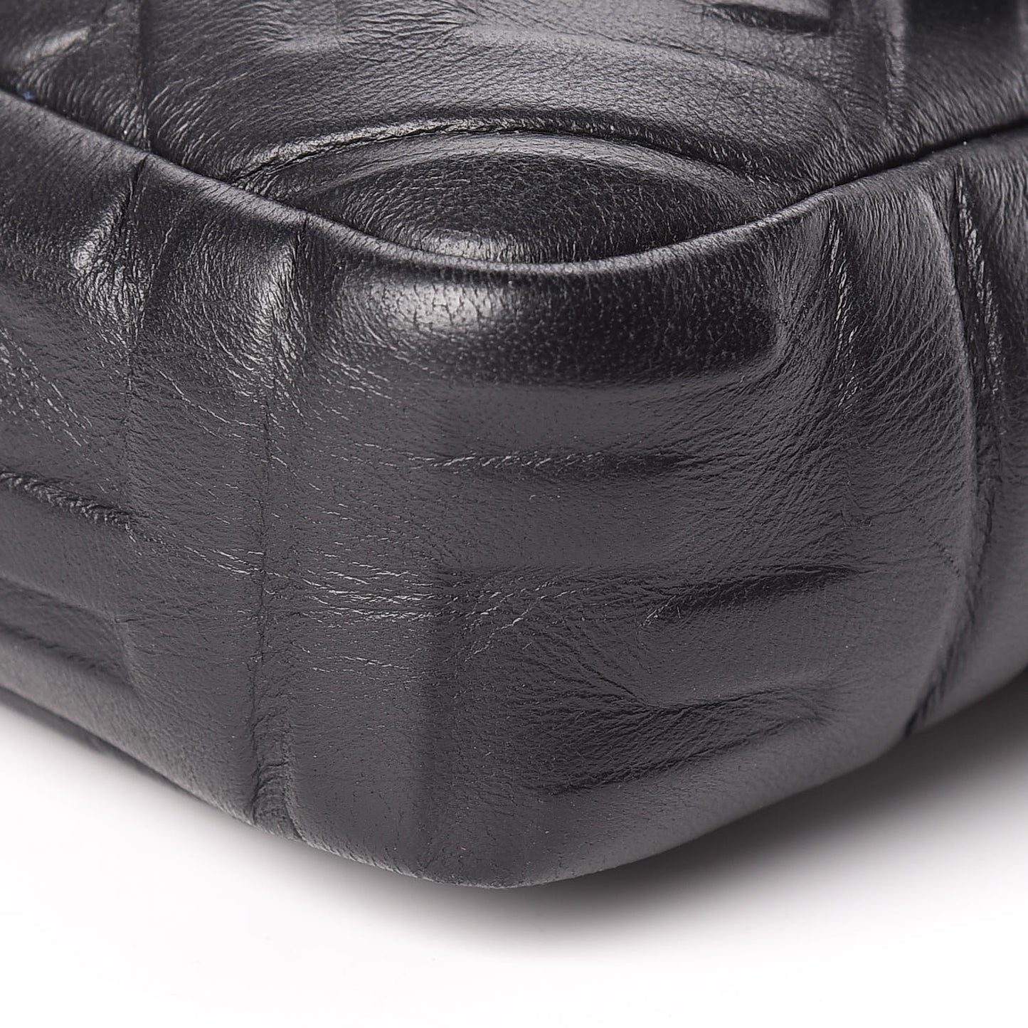 Nappa FF 1974 Embossed Large Baguette Black