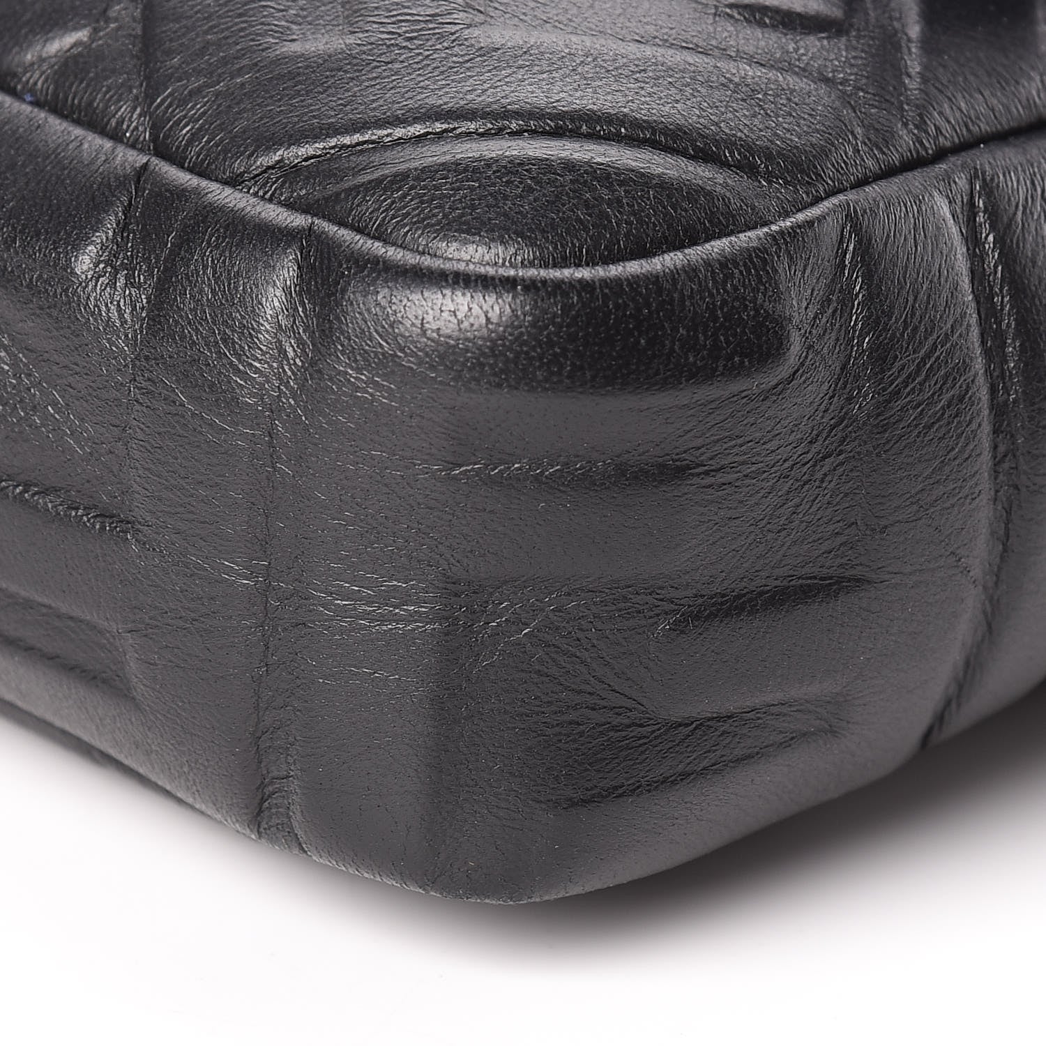 Fendi Nappa FF 1974 Embossed Large Baguette Black 10 of 10